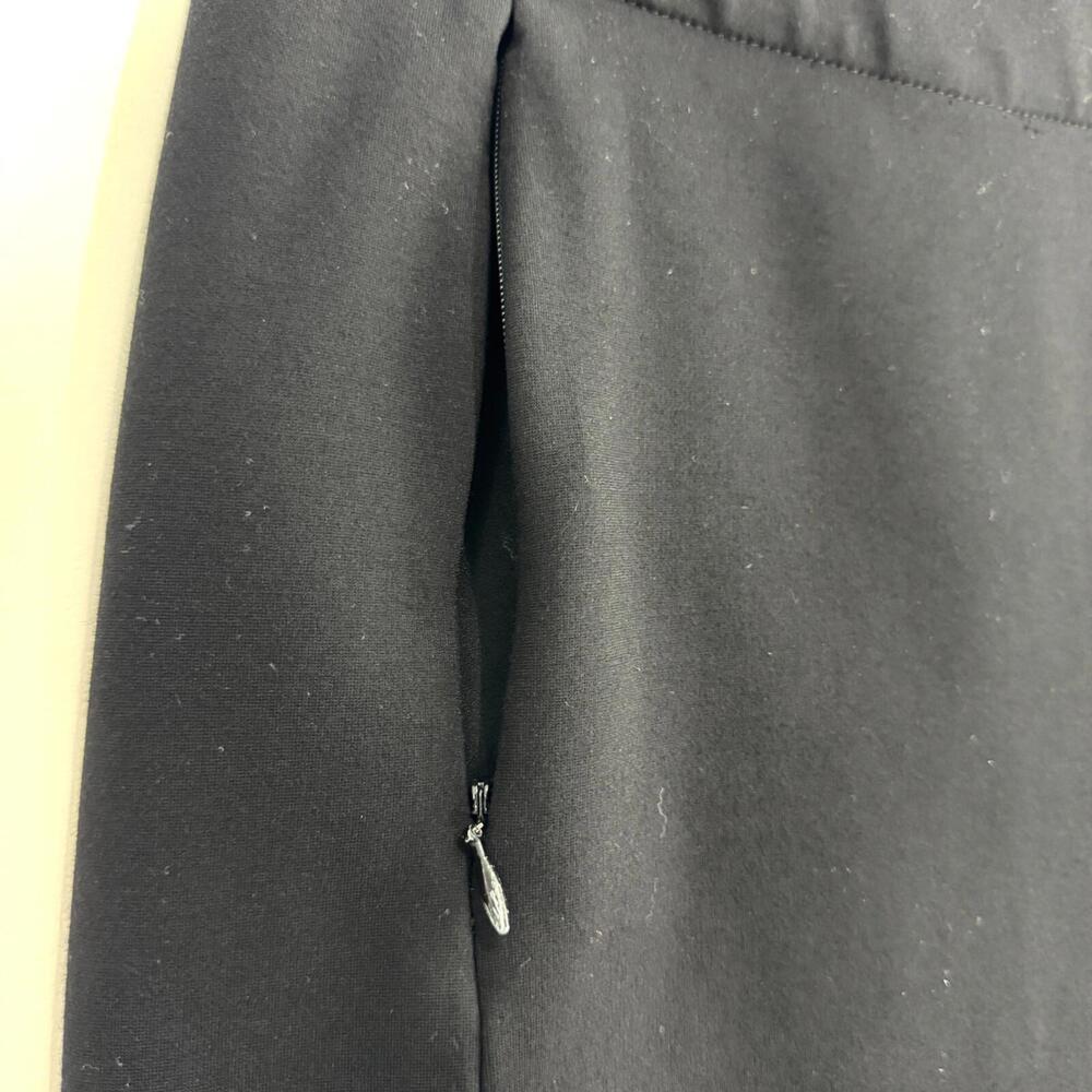 Diane Von Furstenberg Women’s Size 4 Solid Black Ponte Zipper Front Pencil Skirt - Picture 2 of 7